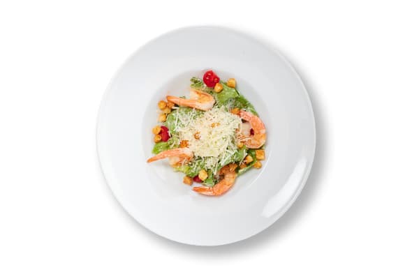 Салат «Цезарь» с креветками